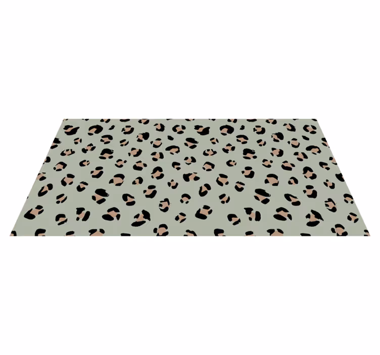 Sulu boya leopar desenli vinil halı - TenStickers