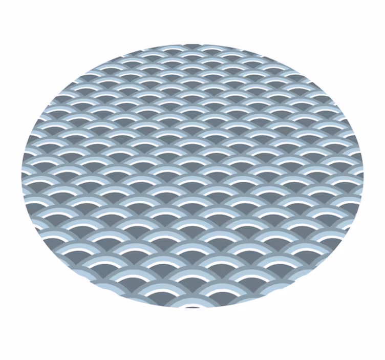 Dalga motifi geometrik pvc halı - TenStickers