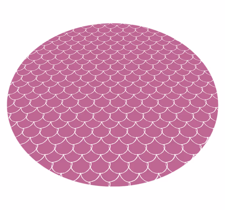 Pembe taraklı desen doku pvc halı - TenStickers