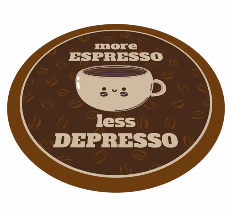 Daha fazla espresso daha az cümleleri ile pvc halı - TenStickers