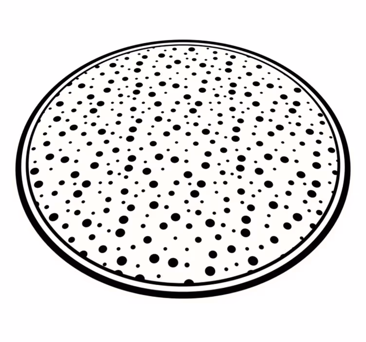 Siyah puantiyeler minimalist pvc halı - TenStickers