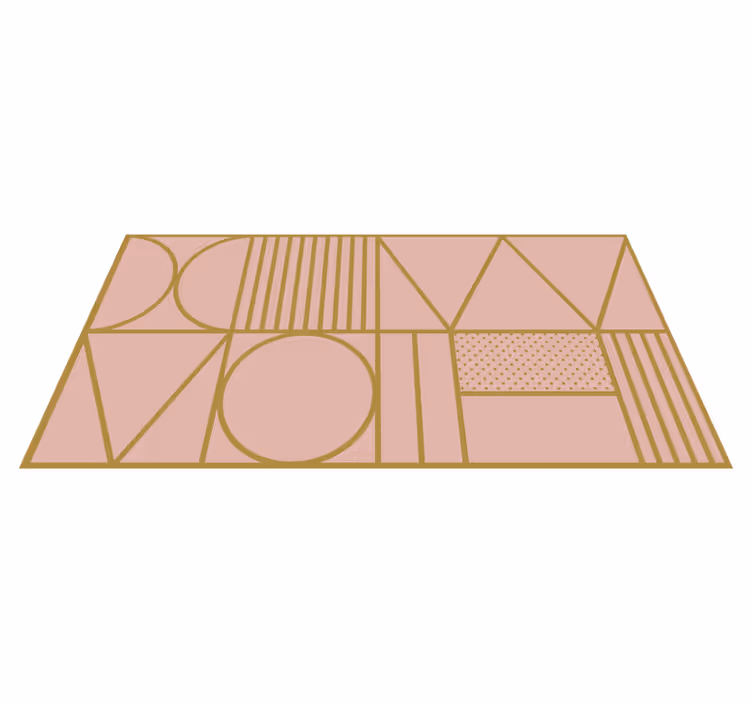 Geometrik şekiller minimalist pvc halı - TenStickers