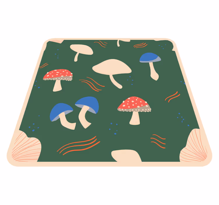 Canlı mantar sanat eseri doğa pvc halı - TenStickers