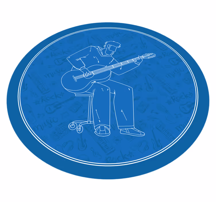 Müzikal titreşimler doku pvc halı - TenStickers