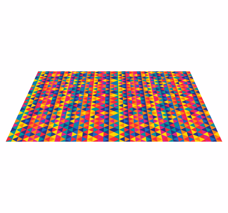 Renkli üçgen desen geometrik pvc halı - TenStickers