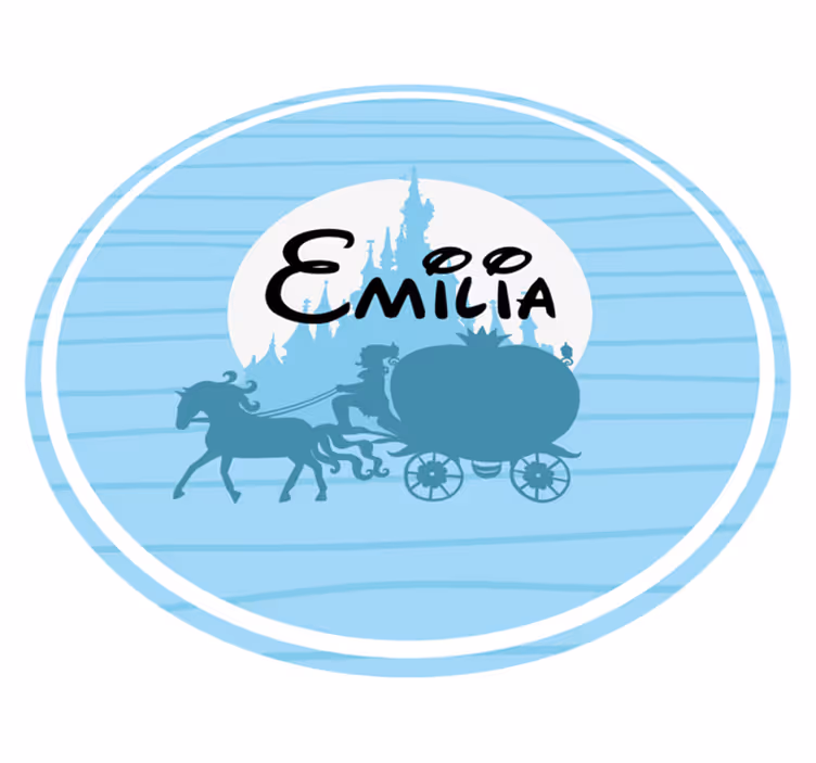 Bale arabası teması isimlerle pvc halı - TenStickers