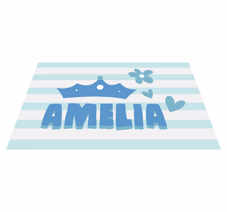 Taç ismi yerleşimi isimlerle pvc halı - TenStickers