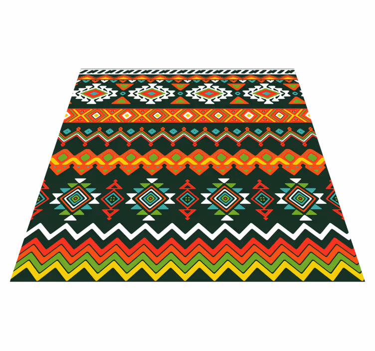 Renkli geometrik tasarım etnik kilim - TenStickers