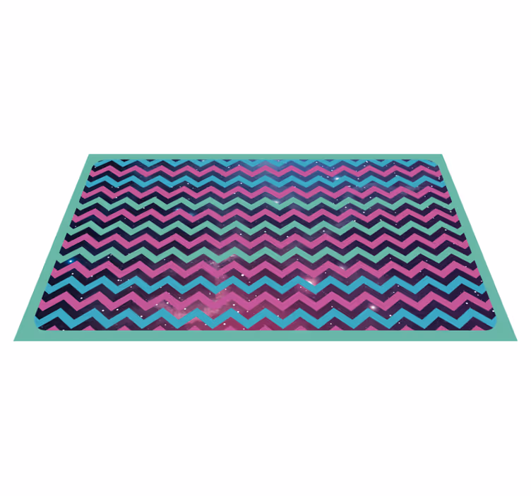 Zikzak desen geometrik pvc halı - TenStickers