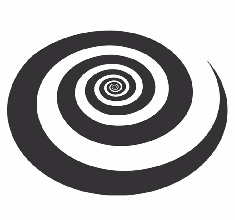 Spiral desen geometrik pvc halı - TenStickers
