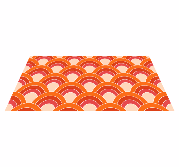 Renkli kemerli desenler geometrik pvc halı - TenStickers