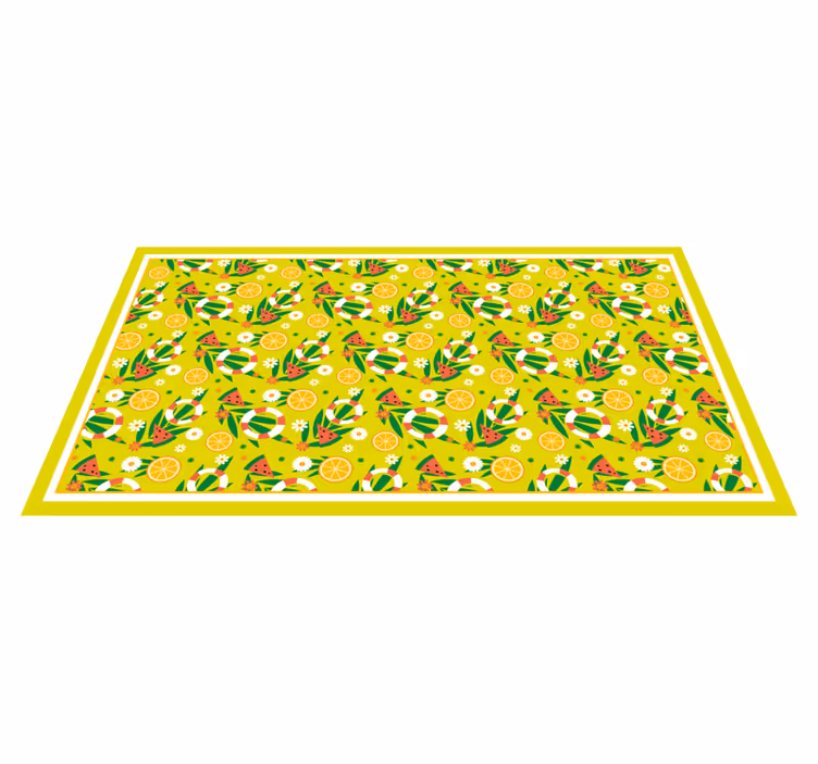 Parlak narenciye desenleri mozaic pvc halı - TenStickers