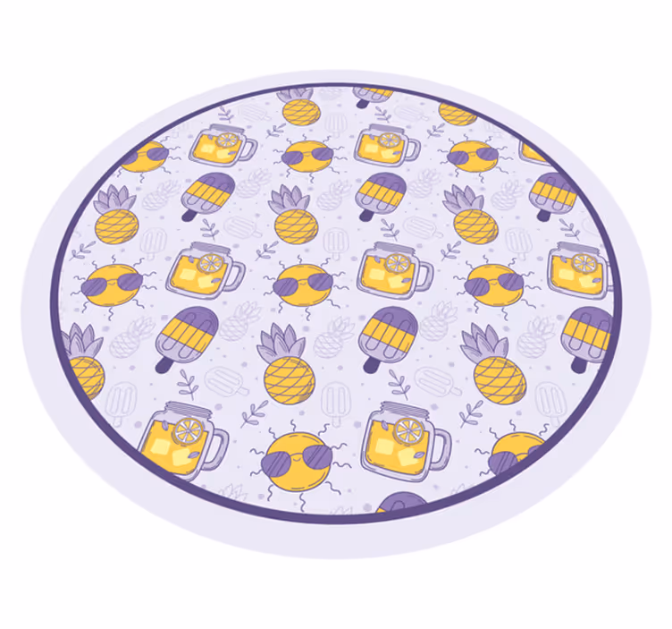 Tropikal yaz eğlencesi pvc halı - TenStickers