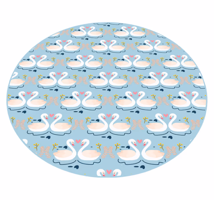 Büyüleyici kuğu deseni Hayvan pvc halı - TenStickers