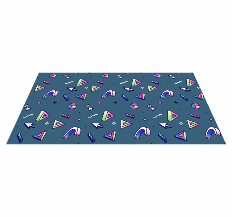 Geometrik renk sıçraması doku pvc halı - TenStickers
