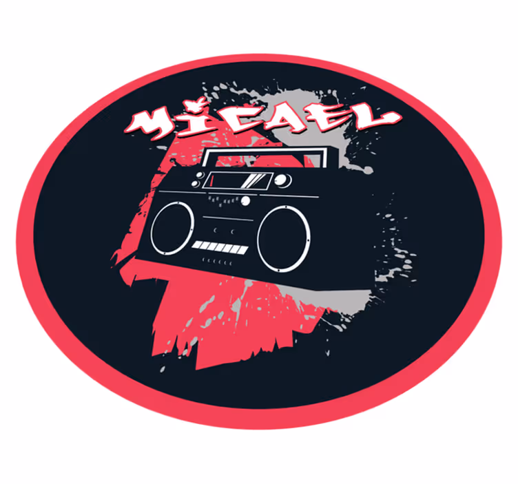 Hip hop cd çalar grafiti kişiselleştirilmiş mat - TenStickers