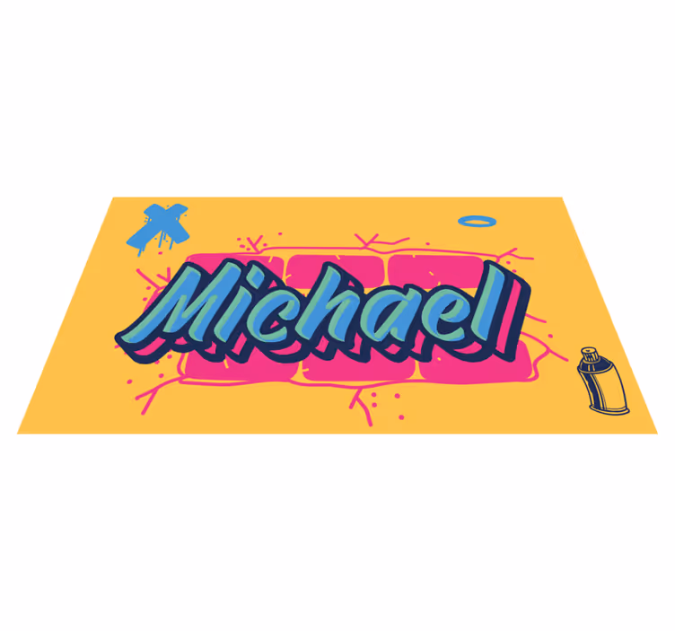 Grafiti özel isim pvc halı - TenStickers