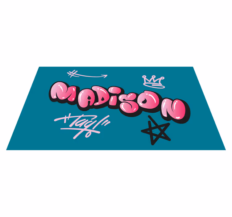 Pembe serin yazı grafiti kişiselleştirilmiş mat - TenStickers