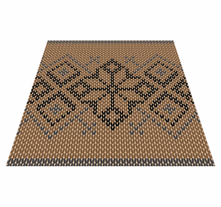 Klasik desen geometrik pvc halı - TenStickers