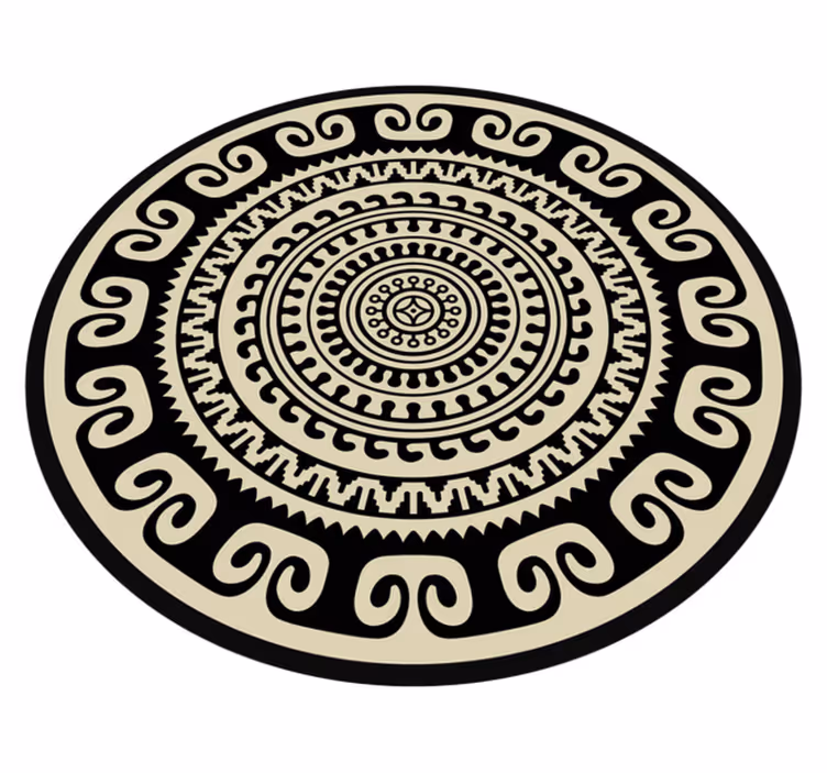 Klasik dairesel desen mandala pvc halı - TenStickers