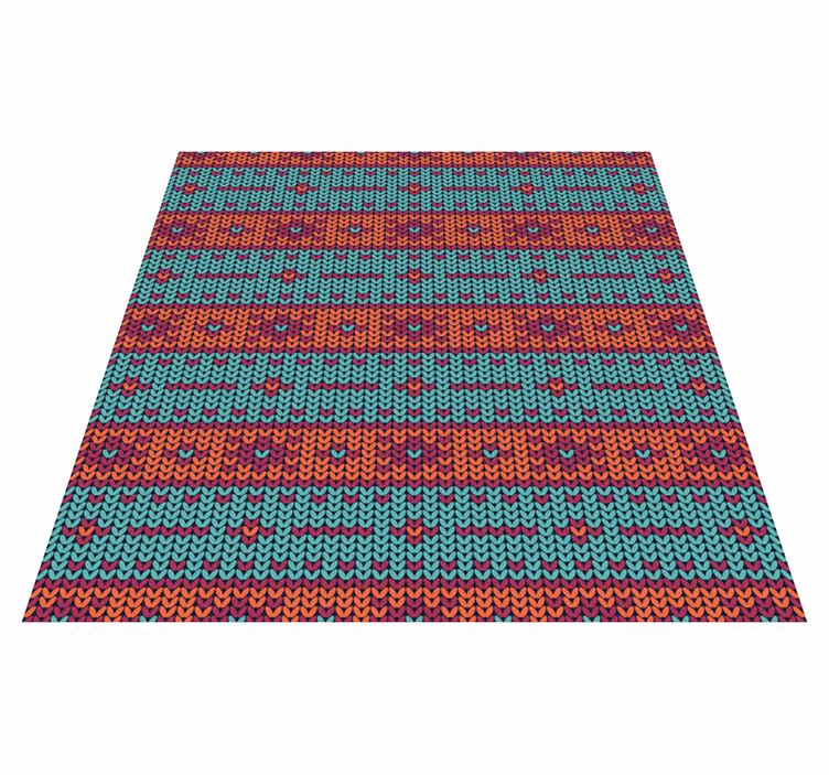 Canlı geometrik motif etnik pvc halı - TenStickers