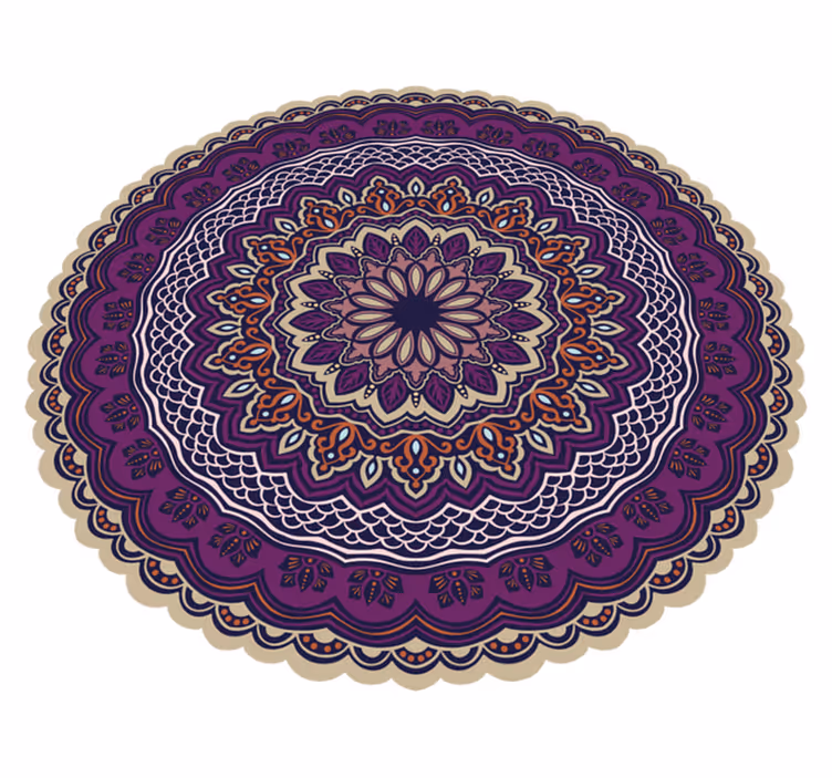 Renkli süs mandala doku halı - TenStickers