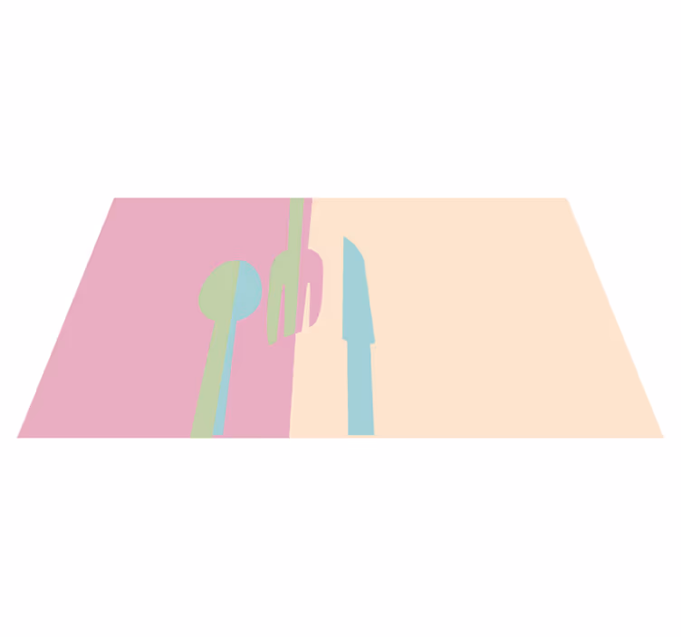 Pastel renkler mutfak eşyaları mutfak yer karoları - TenStickers