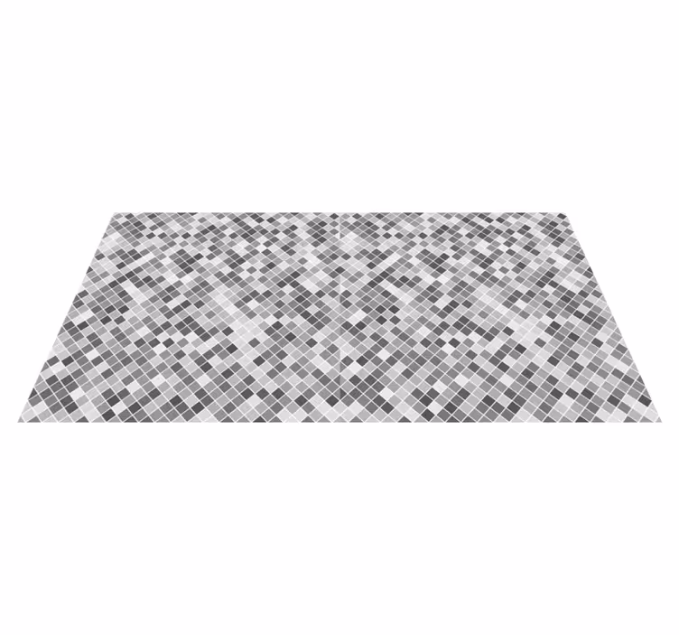 Gri mozaik banyo pvc halı - TenStickers