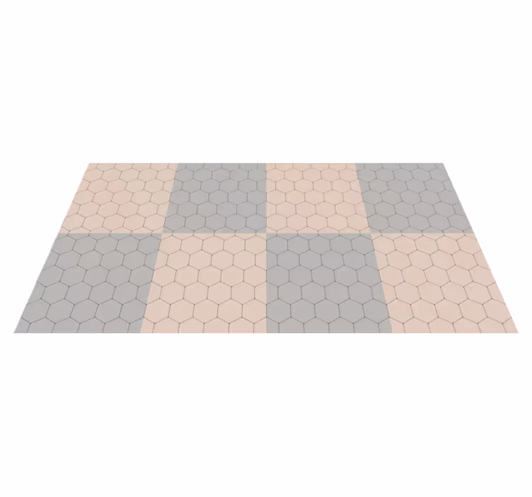 Zarif altıgen geometrik pvc halı - TenStickers