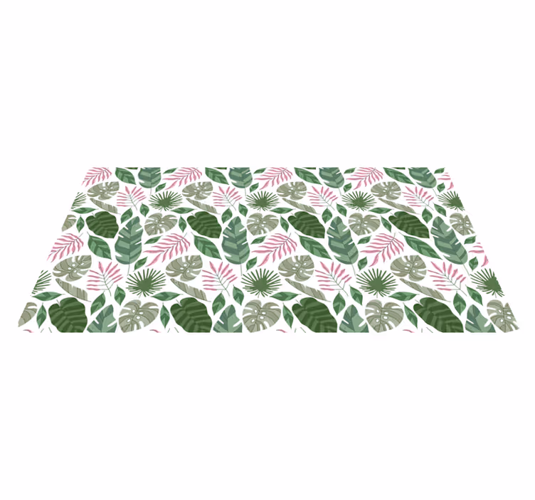 Tropikal minimalist bahçe bitkileri çiçek kilim - TenStickers