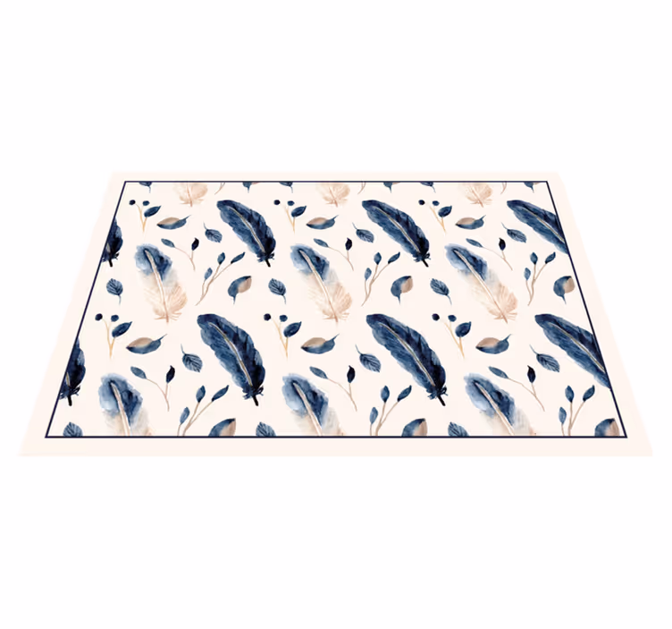 Tüylü botanik motif Hayvan pvc halı - TenStickers
