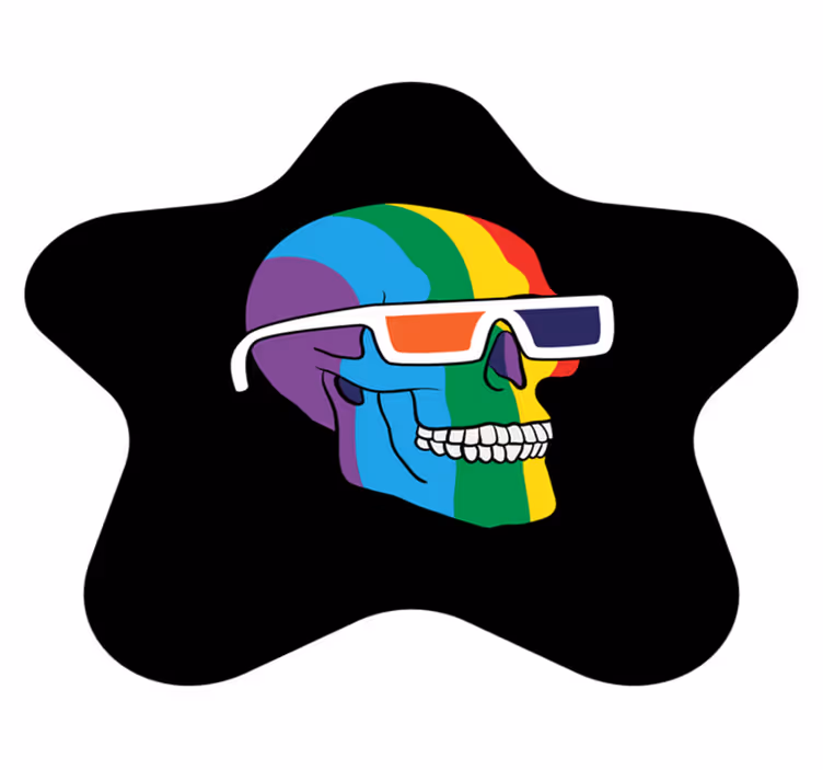 Lgbt renk kafatası oturma odası kilim - TenStickers