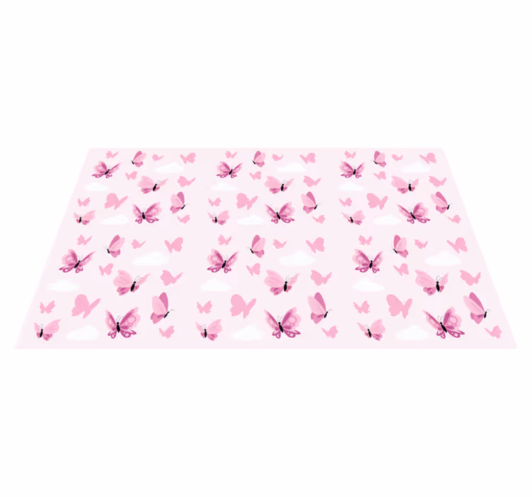 Kelebek rüyaları çocukta pvc halı - TenStickers
