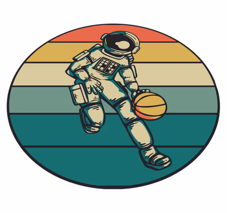 Astronot basketbol oyunu oyunlar pvc halı - TenStickers