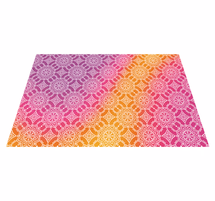 Zarif degrade mandala pvc halı - TenStickers