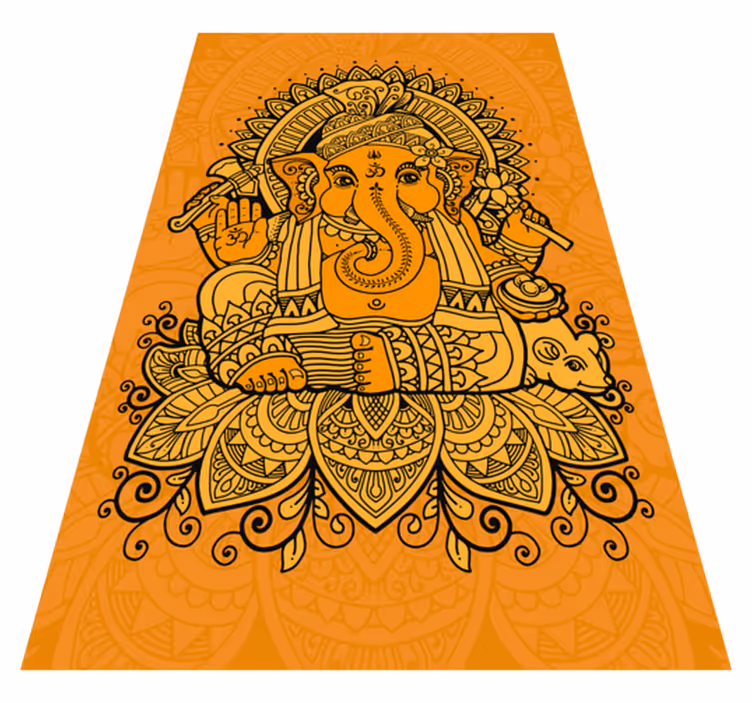 Ganesh illüstrasyonu etnik pvc halı - TenStickers