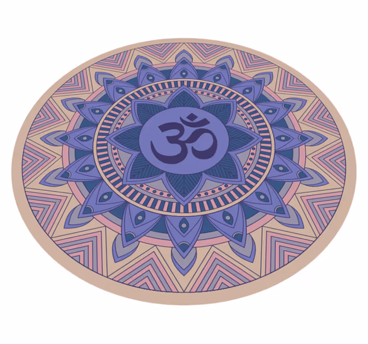Meditatif lotus deseni mandala pvc halı - TenStickers