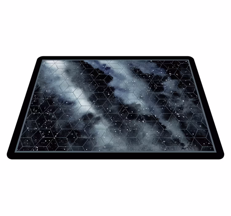 Altıgen galaksi deseni gençler pvc halı - TenStickers