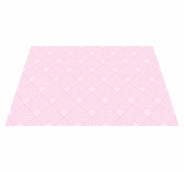 Pembe zarif desenler geometrik pvc halı - TenStickers