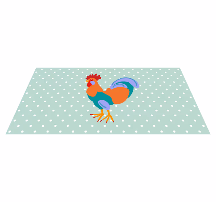 Hayvan pvc halı - canlı horoz sanatı - TenStickers