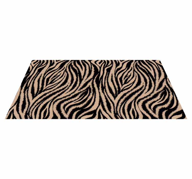 Hayvan baskı pvc halı zebra Çizgili desen - TenStickers