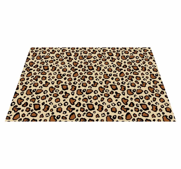 Leopar benekli motif hayvan baskı pvc halı - TenStickers