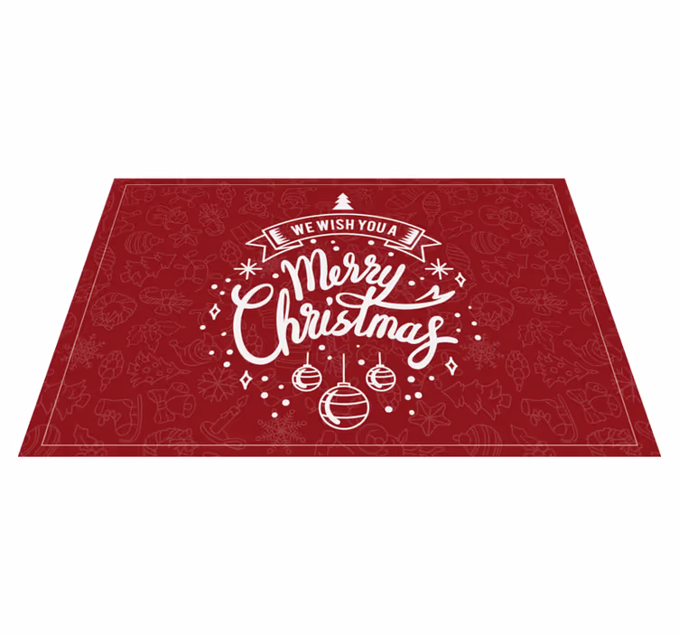 Mutlu tatiller Noel pvc halı - TenStickers
