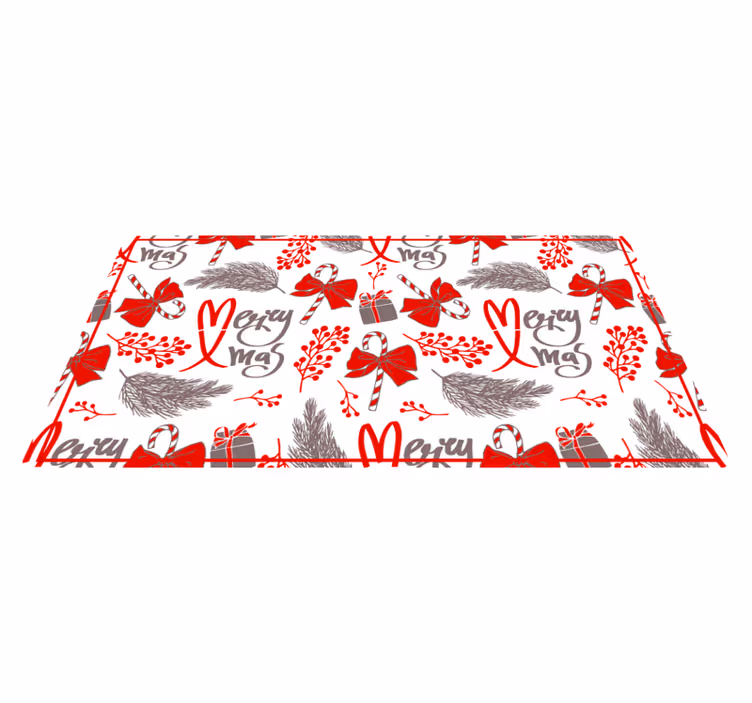 Selamlar ve kalpler Noel pvc halı - TenStickers