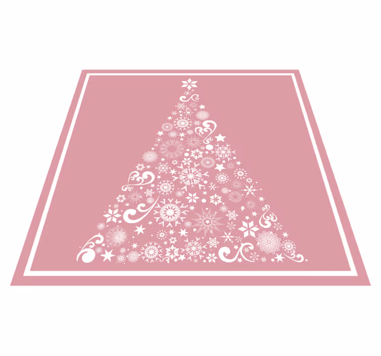şenlikli tatil ağacı Noel pvc halı - TenStickers