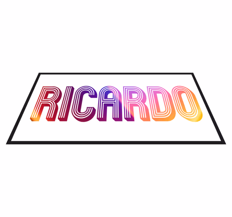 özel isim neon gençler pvc halı - TenStickers