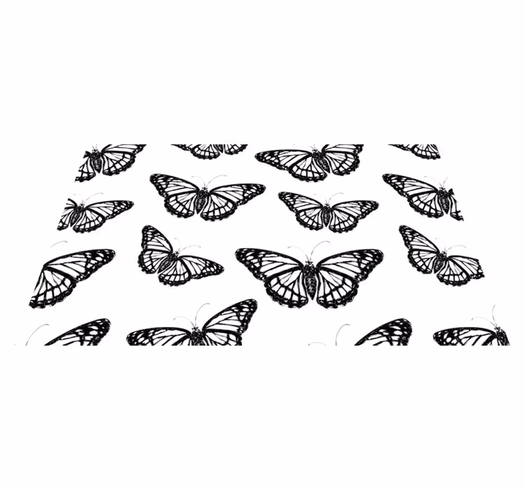 Kelebek amblemi gençler pvc halı - TenStickers
