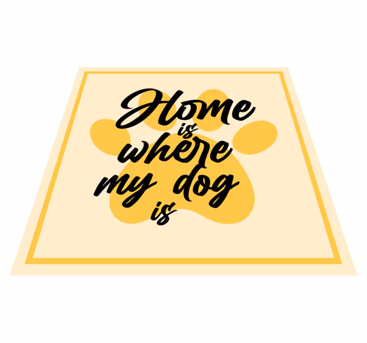 Köpeğimin olduğu ev giriş salonu pvc halı - TenStickers