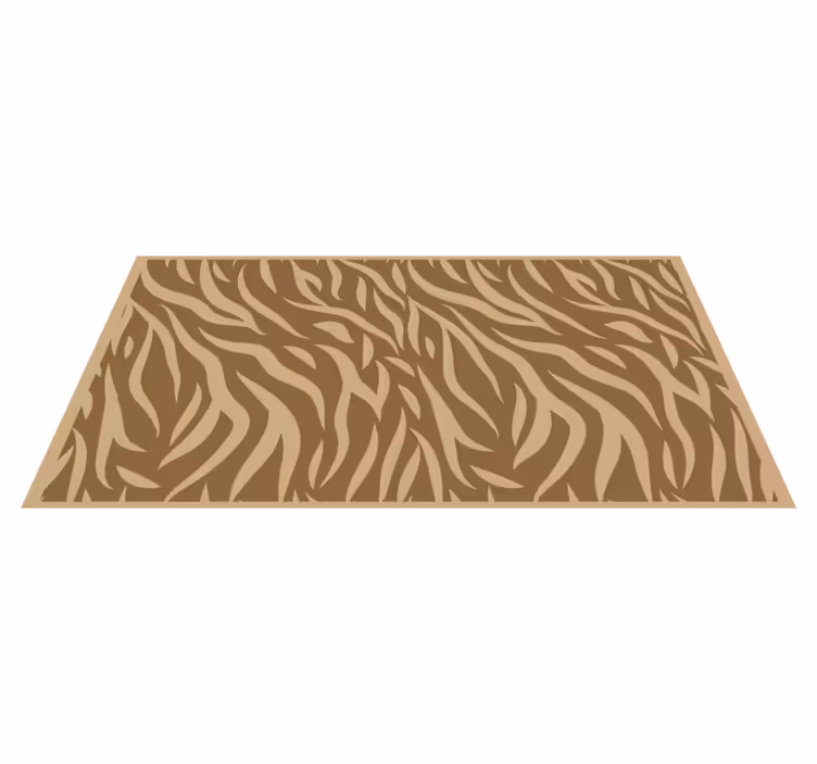 Kahverengi zebra desenleri hayvan baskı pvc halı - TenStickers