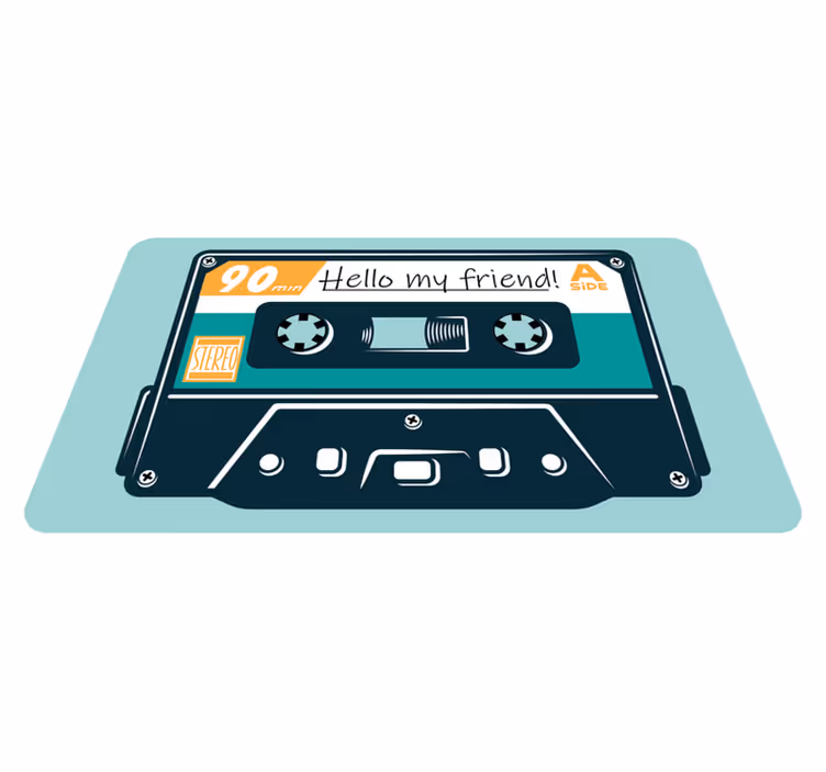 Kaset teyp selamı isimlerle pvc halı - TenStickers